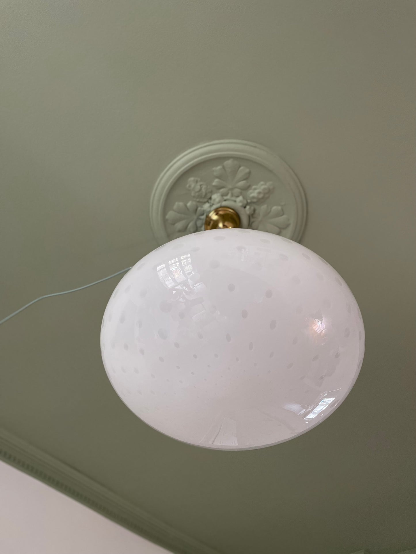 Vintage Murano oval måne pendel Loftlampe 50cm