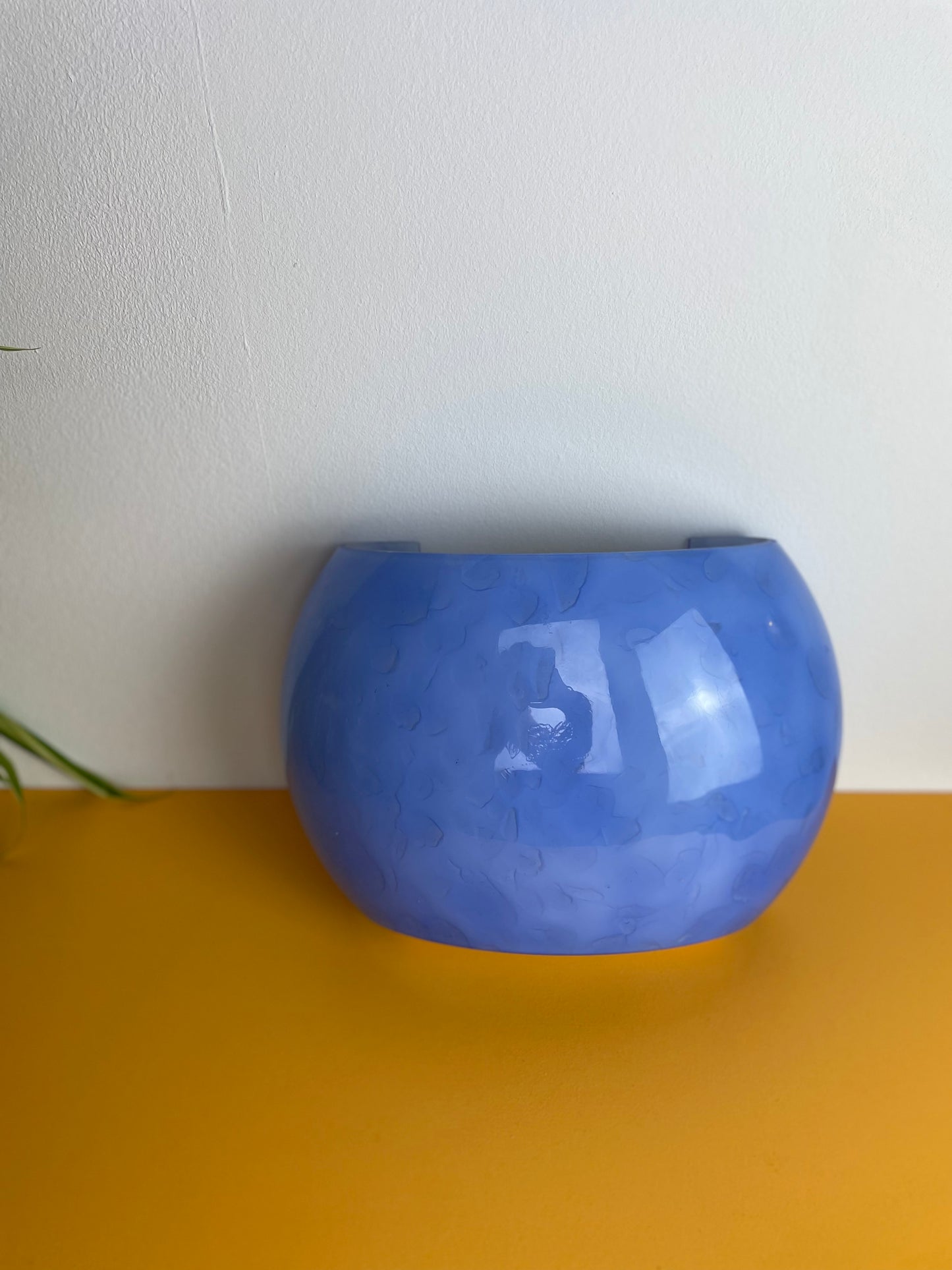 Vintage Murano large blue wall lamp
