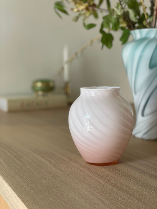 Lyserød vintage Murano vase