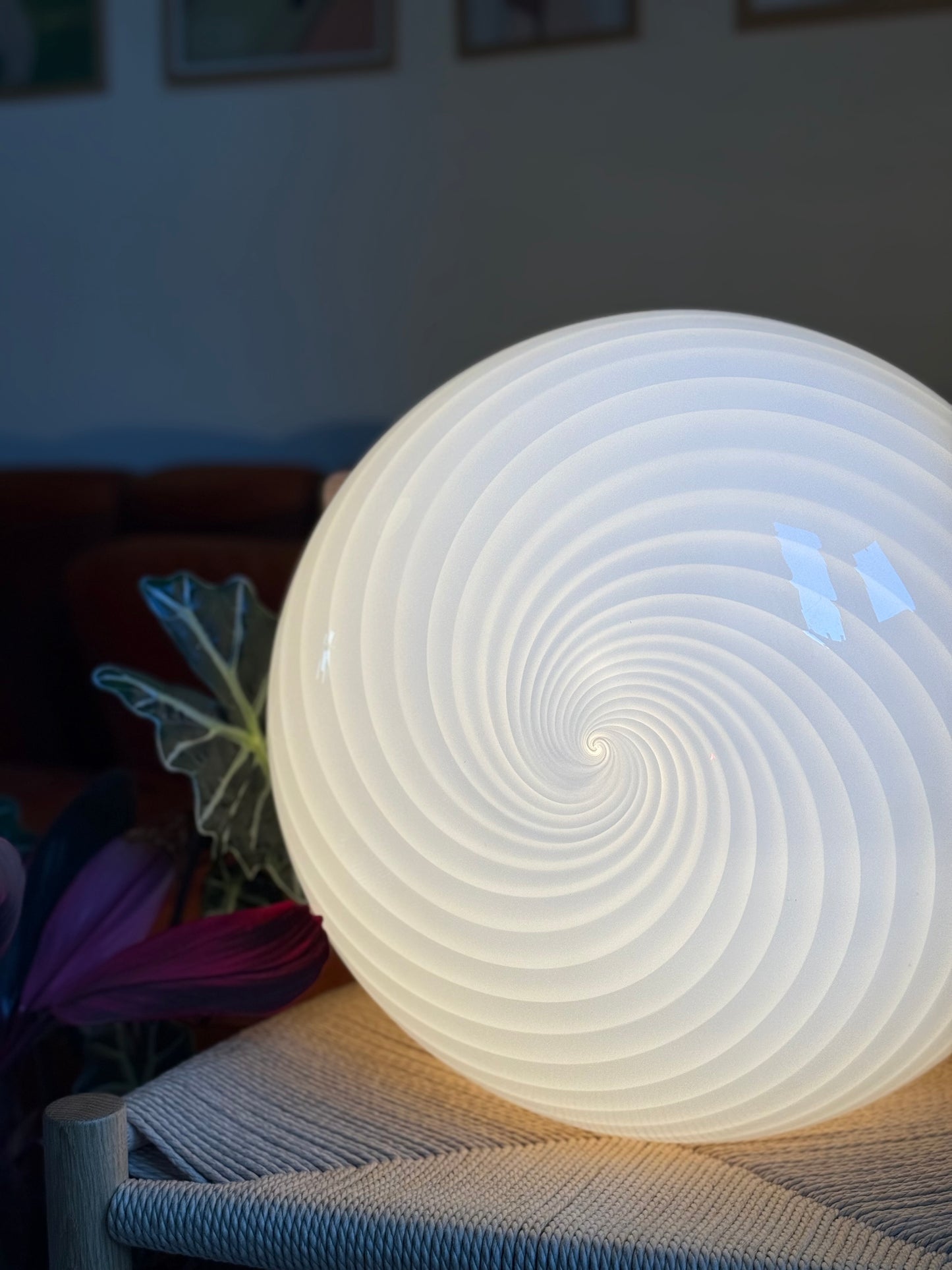 Vintage murano pendel loftlampe 41cm