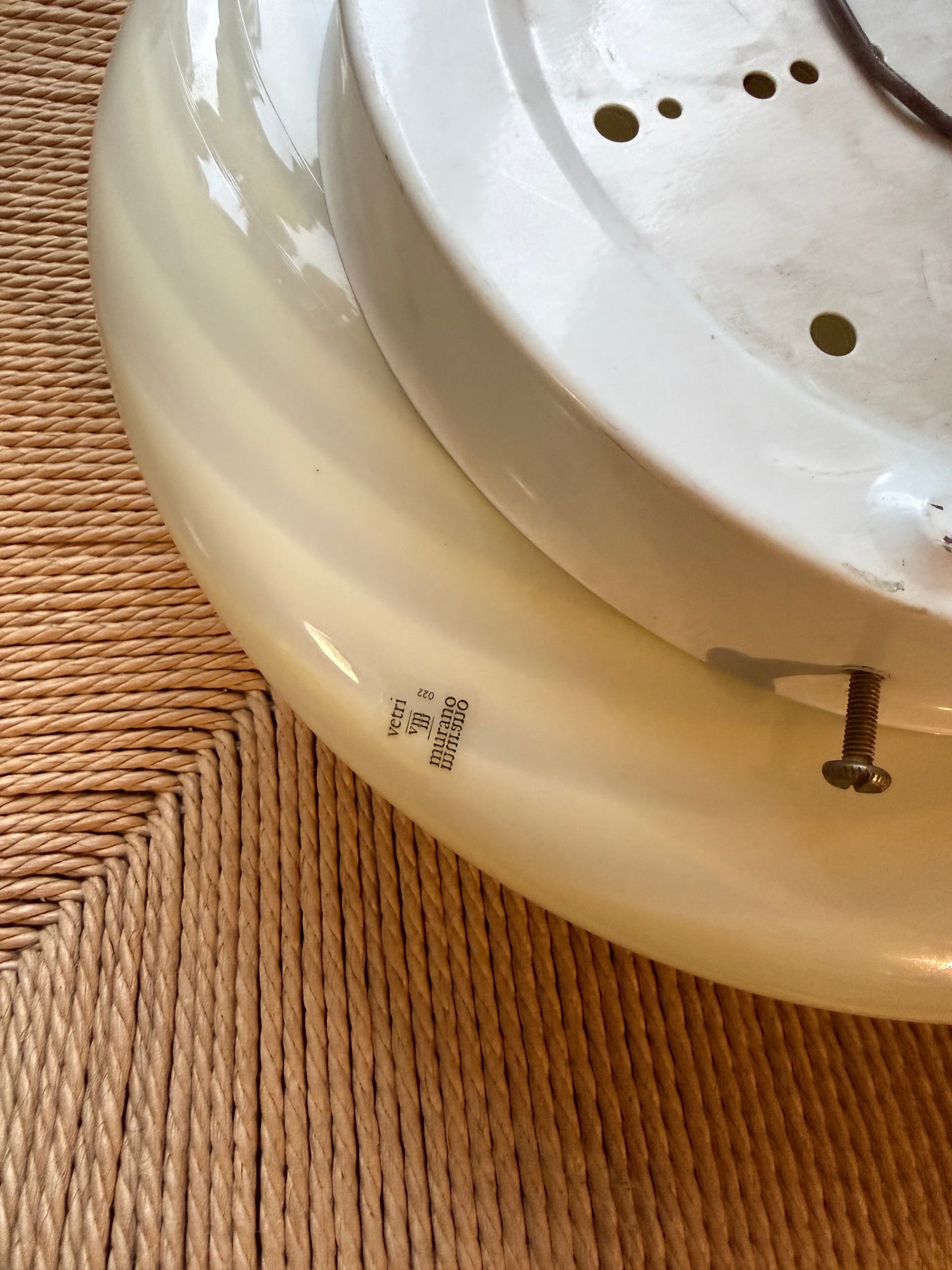 Gul vintage vetri Murano væglampe 30cm