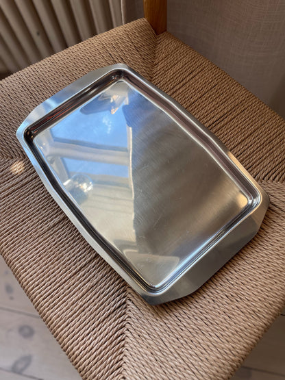 Small square steel tray