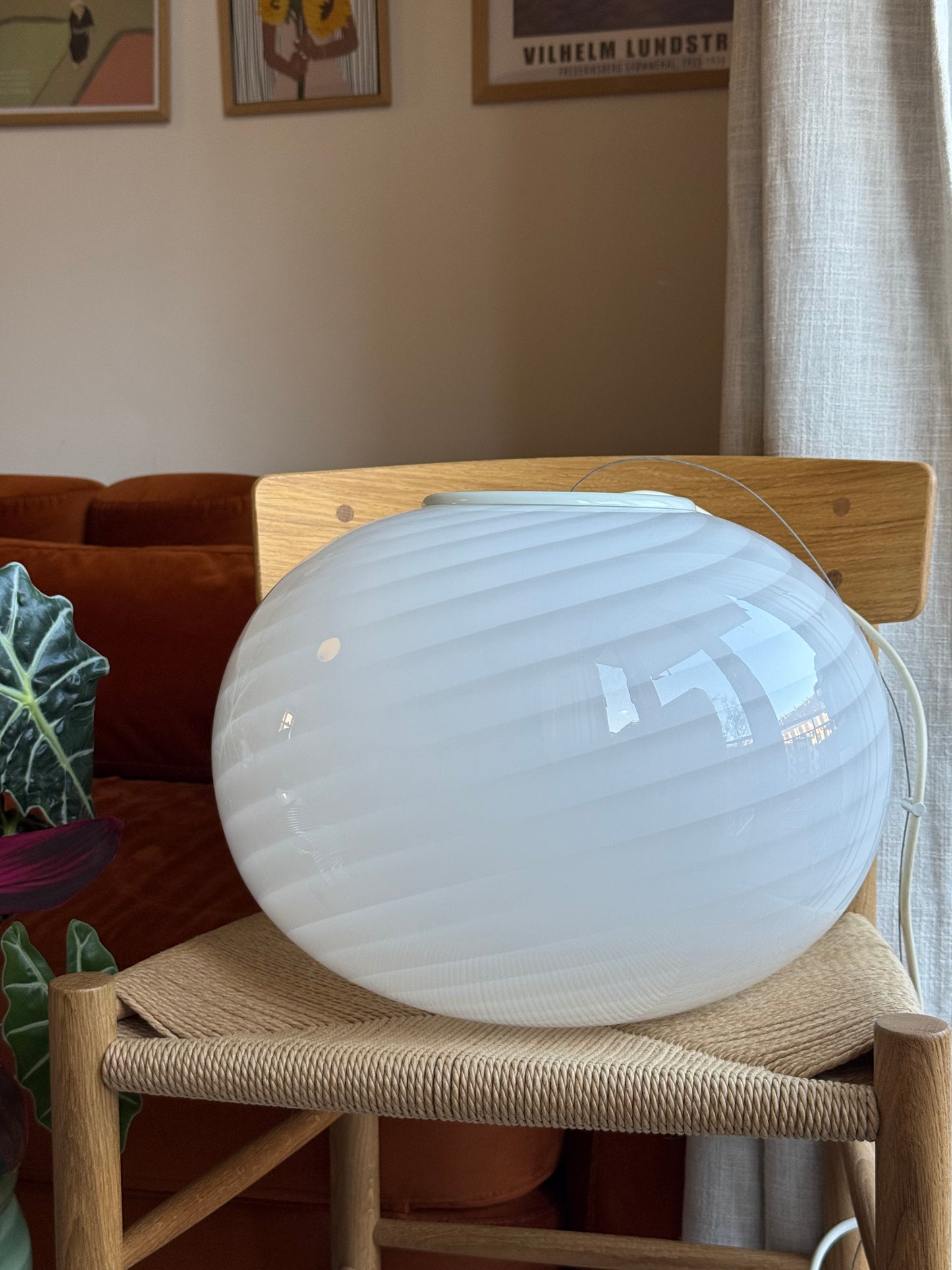 Vintage murano pendel loftlampe 41cm