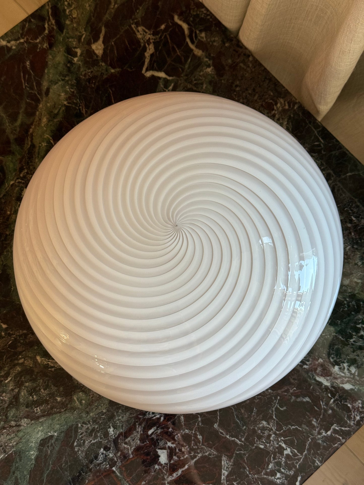 Vintage Murano Swirl væglampe rosa 36cm