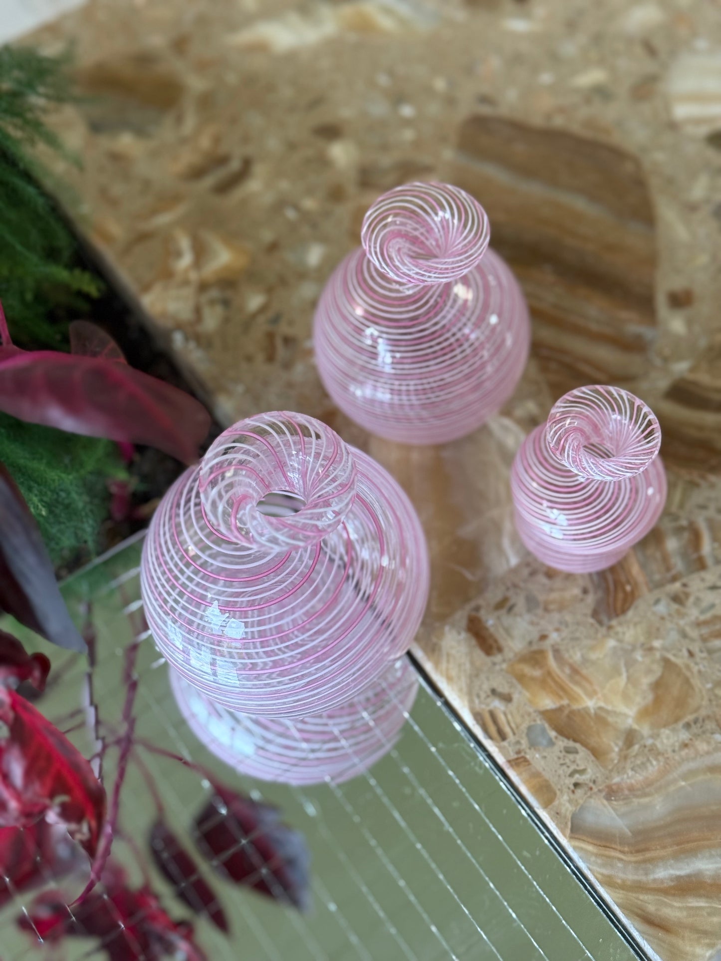 Vintage Murano filigrana vaser