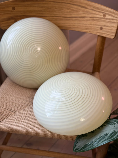 Gul vintage vetri Murano væglampe 30cm