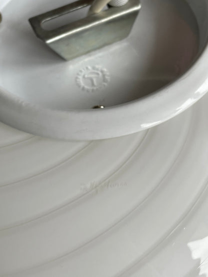 Hvid vintage Vetri Murano ‘de majo’ swirl pendel