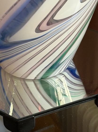 Vintage Murano Michielotto regnbue glasvase