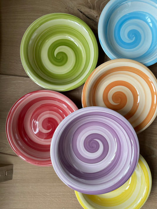 Deep plates with wide swirl