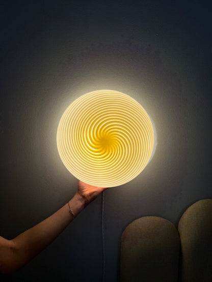 Gul vintage vetri Murano væglampe 30cm