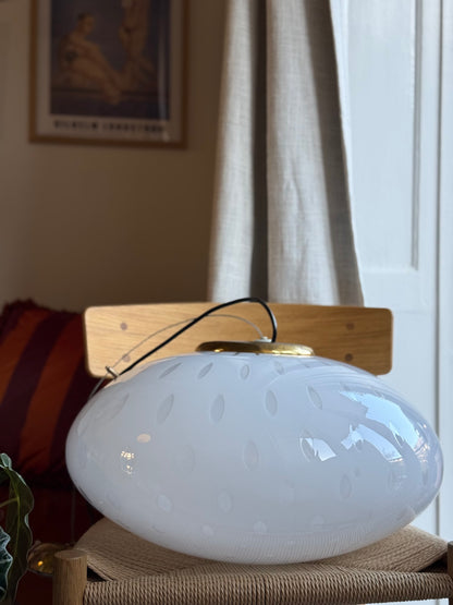 Vintage Murano oval måne pendel Loftlampe 47cm