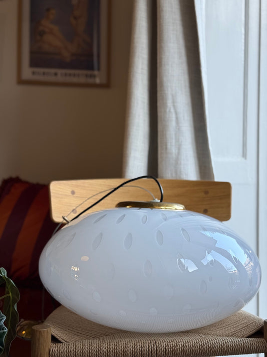 Vintage Murano oval måne pendel Loftlampe 47cm