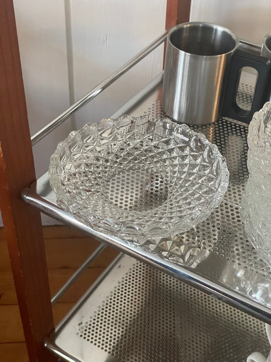 Ashtrays in clear solid glass