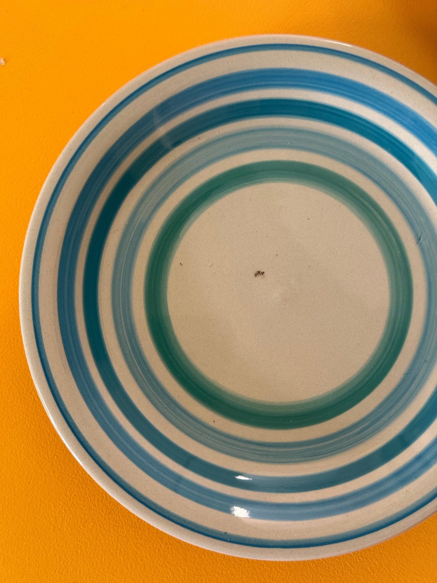 Blå grønne frokosttallerkener fra Italien