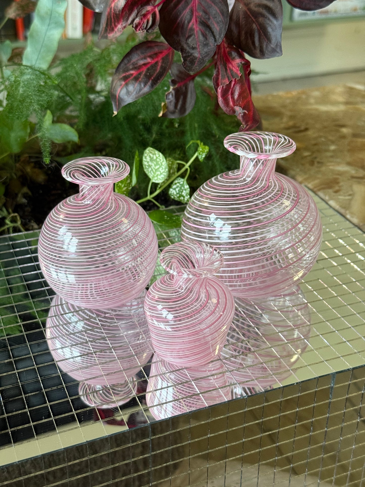 Vintage Murano filigrana vaser