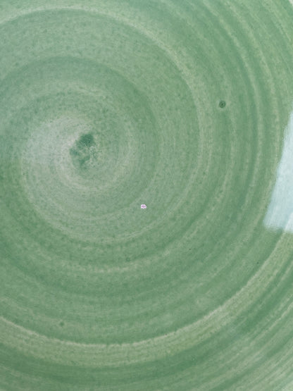 Large green swirl plates