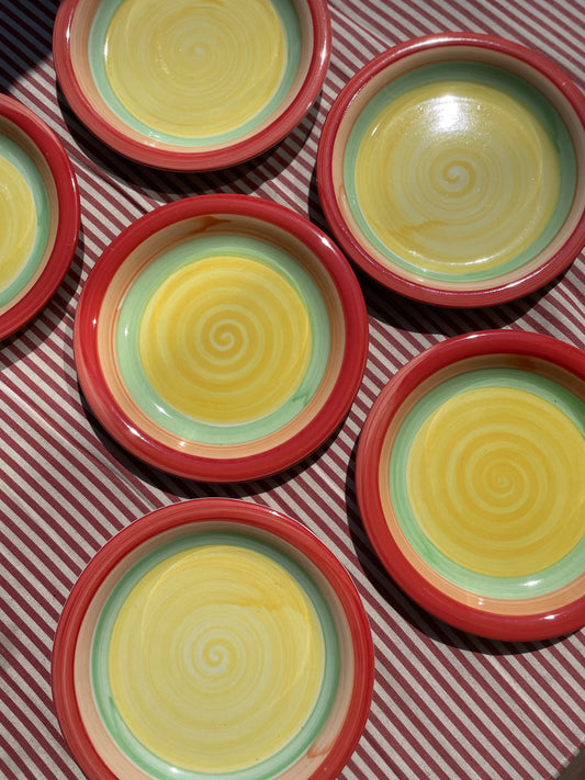 Striped cake or lunch plates