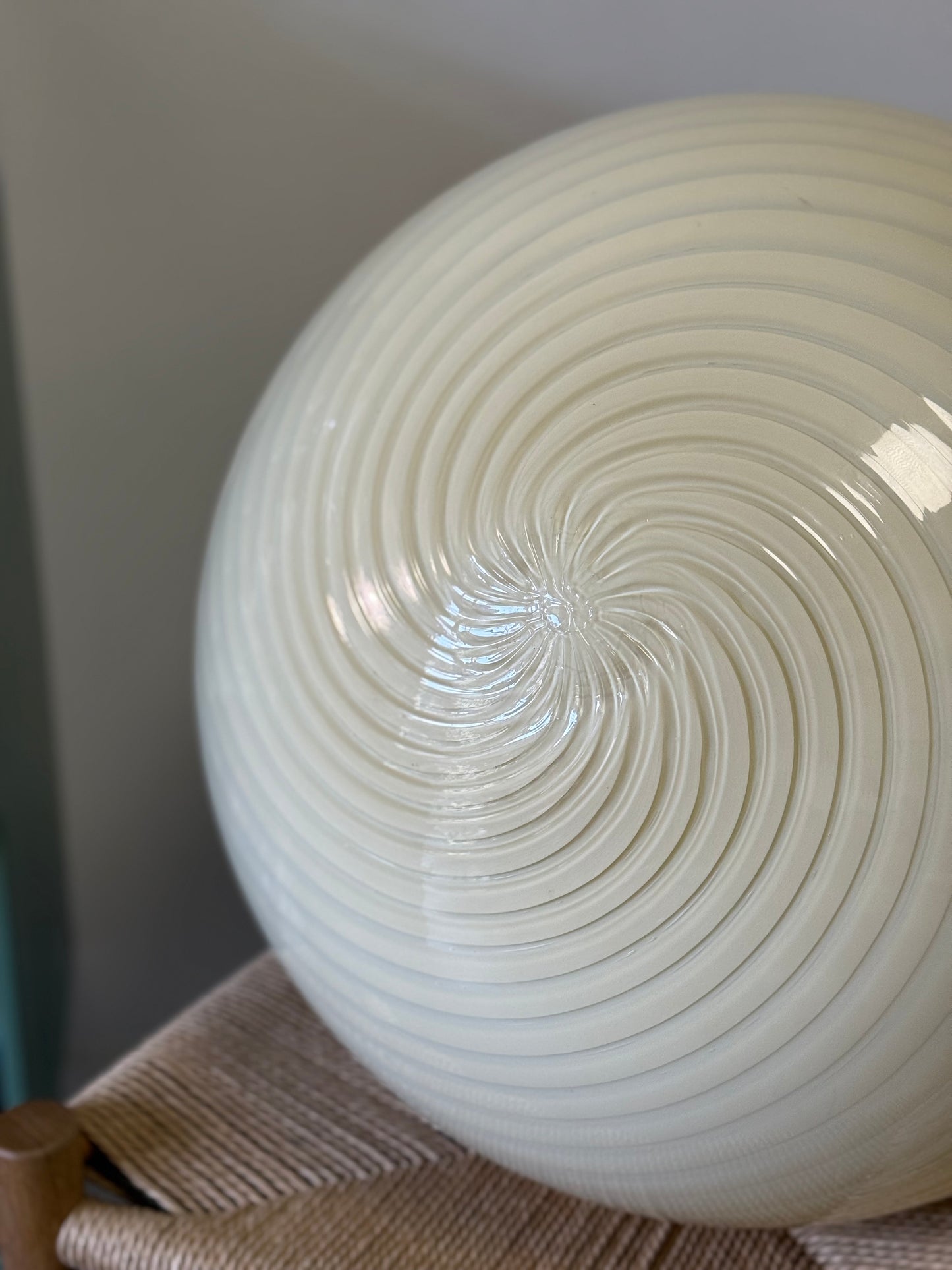 45cm Gul vintage Vetri Murano loftlampe