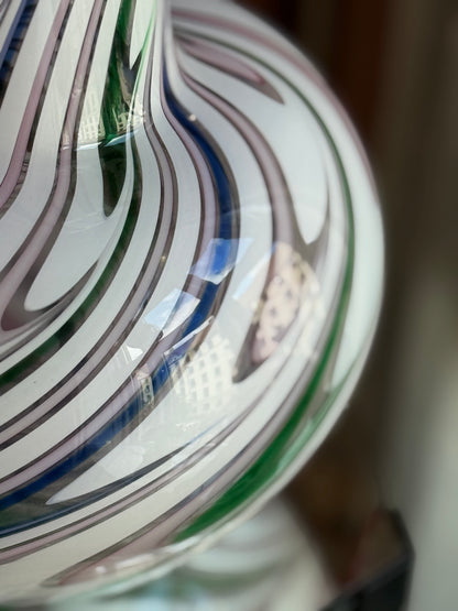 Vintage Murano Michielotto regnbue glasvase