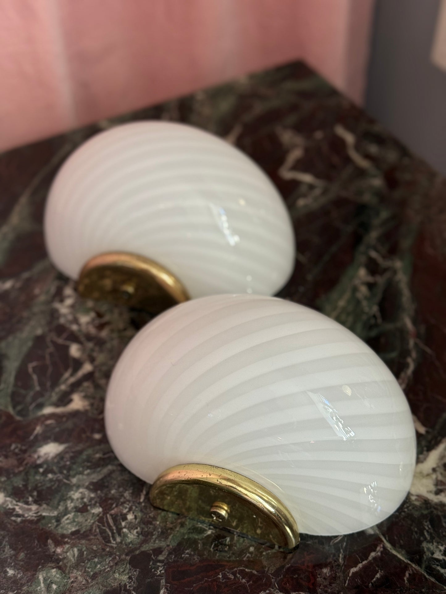 Sæt af vintage Murano entrelamper