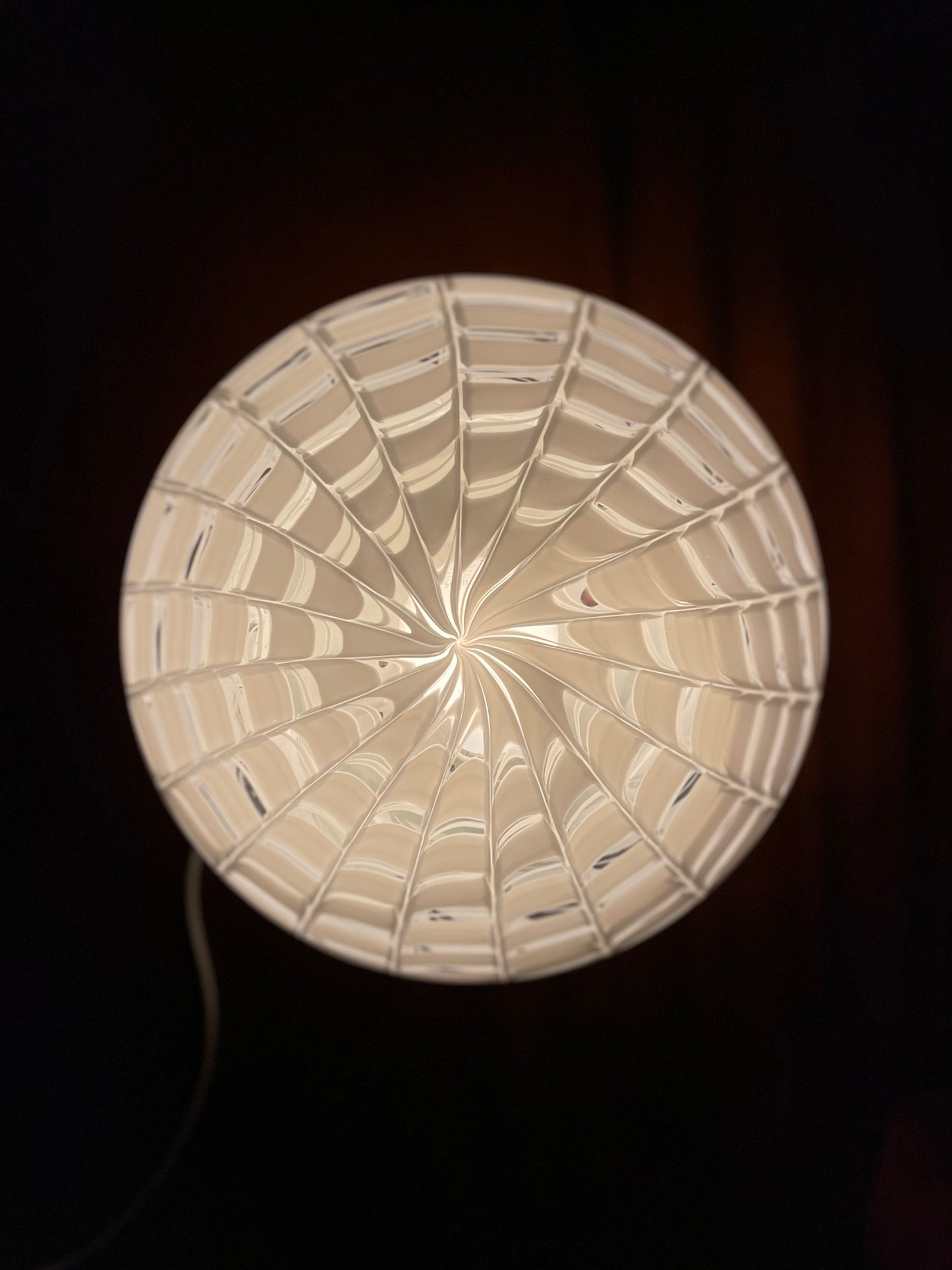 Vintage Murano væglampe 29cm klart/hvidt glas