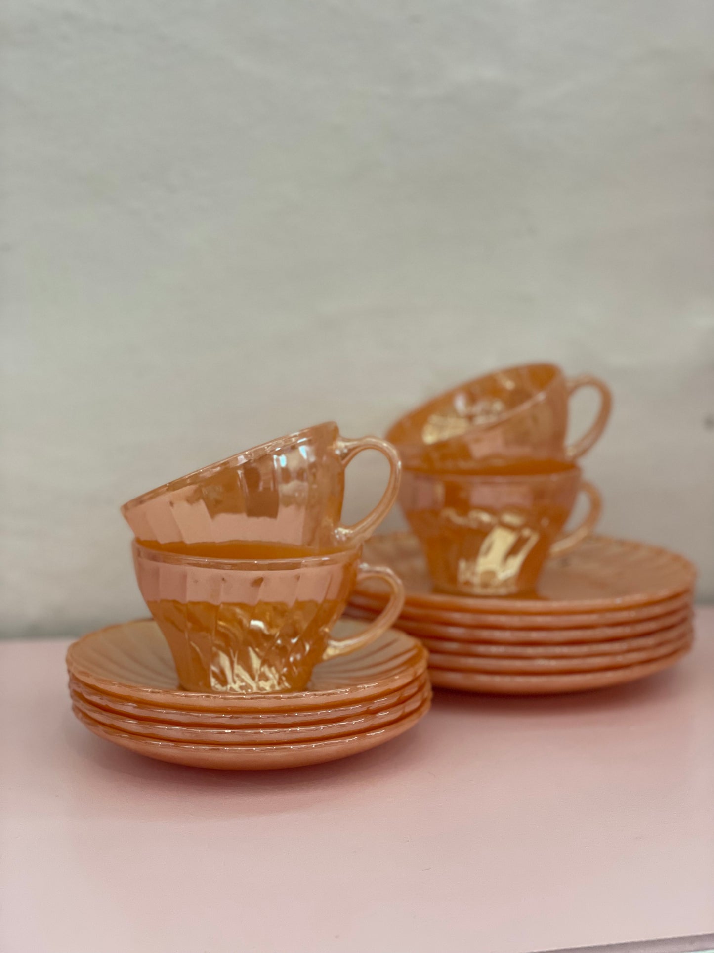 Ancher Hocking fireking teacups