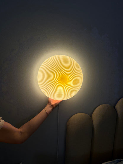 Gul vintage vetri Murano væglampe 30cm