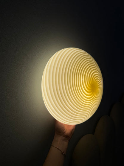 Gul vintage vetri Murano væglampe 30cm