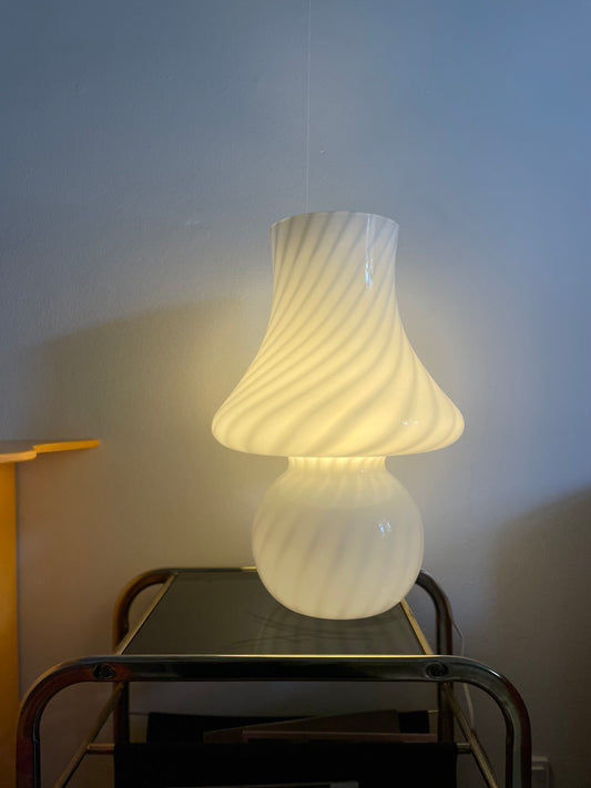 Stort vintage Murano mushroom lampe