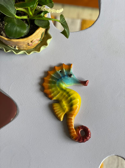Colorful seahorse for the wall