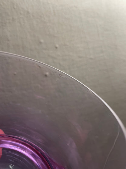 Purple drinking glass with heavy base