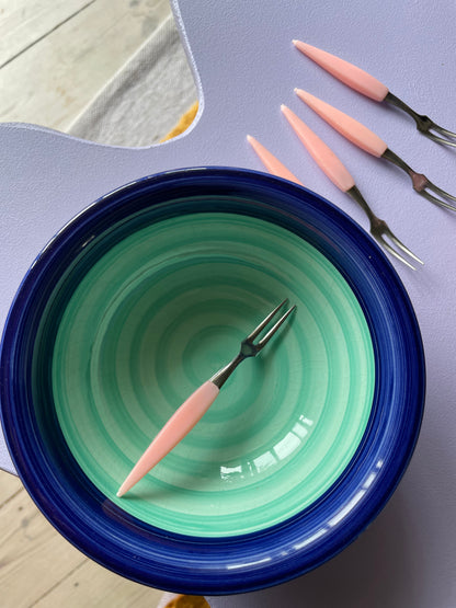 Små gafler i pink plast