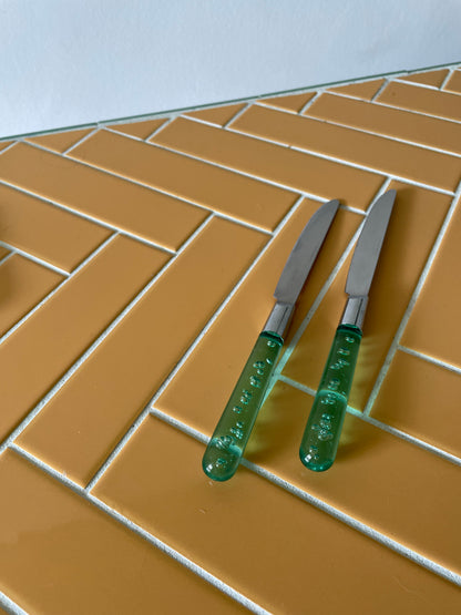 Bubble knives - green plastic