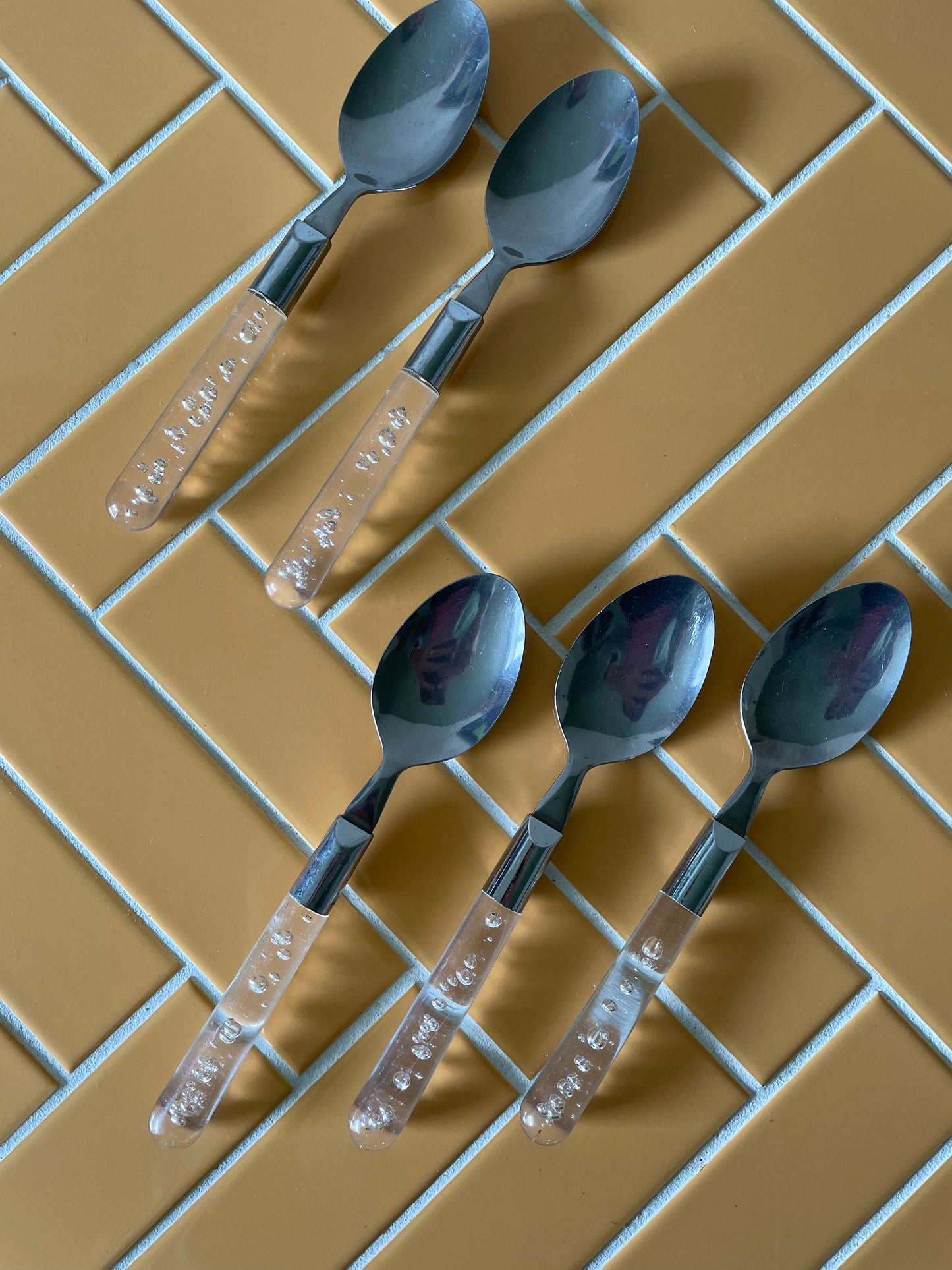 Bubble spoons - clear plastic