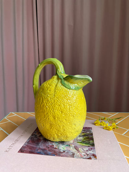 Rustic Italian lemon pitcher