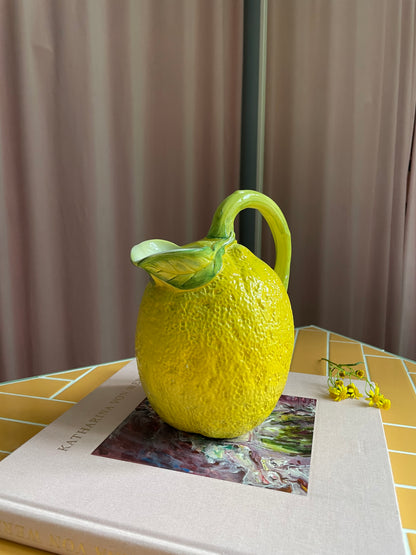 Rustic Italian lemon pitcher