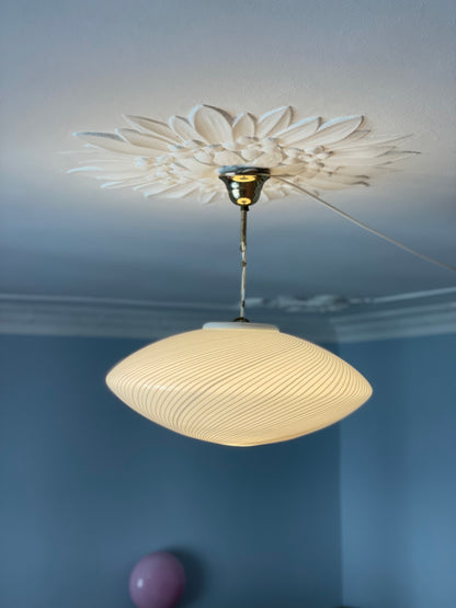 Vintage Murano 'UFO' pendant ceiling lamp 45cm