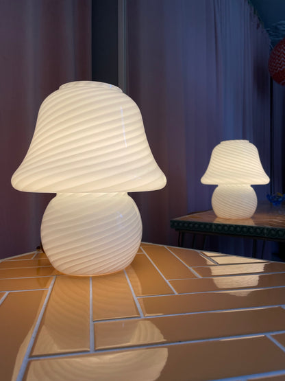 Vintage Vetri Murano mushroom bordlampe