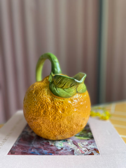Rustic Italian orange jug