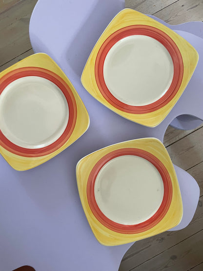Square lunch plates