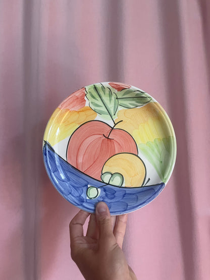 Lunch plates with hand-painted fruit motif