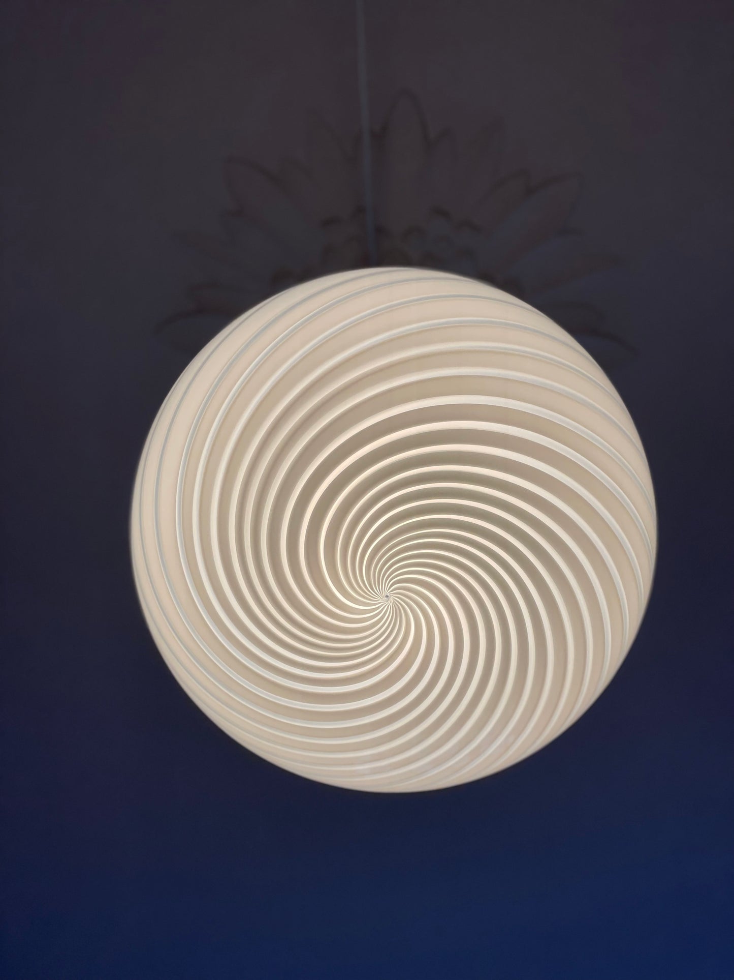 Hvid vintage Murano pendel loftlampe 40cm