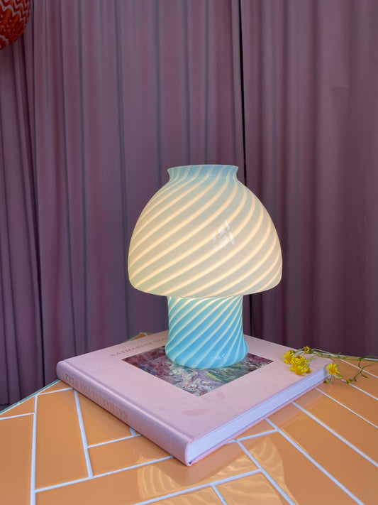 Vintage vetri Murano mushroom bordlampe