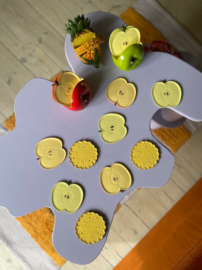 Green apple coasters