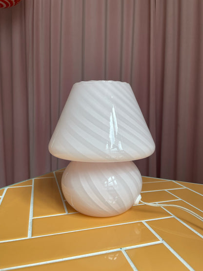 Vintage Murano Rosa mushroom bordlampe