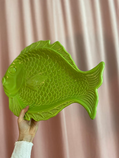 Large green fish dish