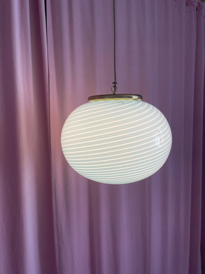 Vintage Vetri Murano blue pendant light