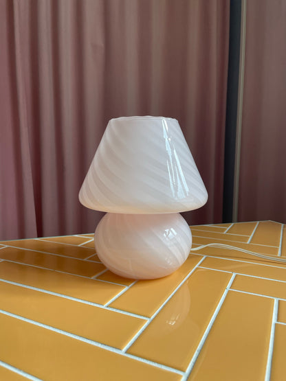 Vintage Murano Rosa mushroom table lamp