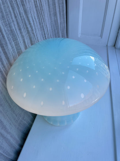 Blue vintage Vetri Murano mushroom lamp