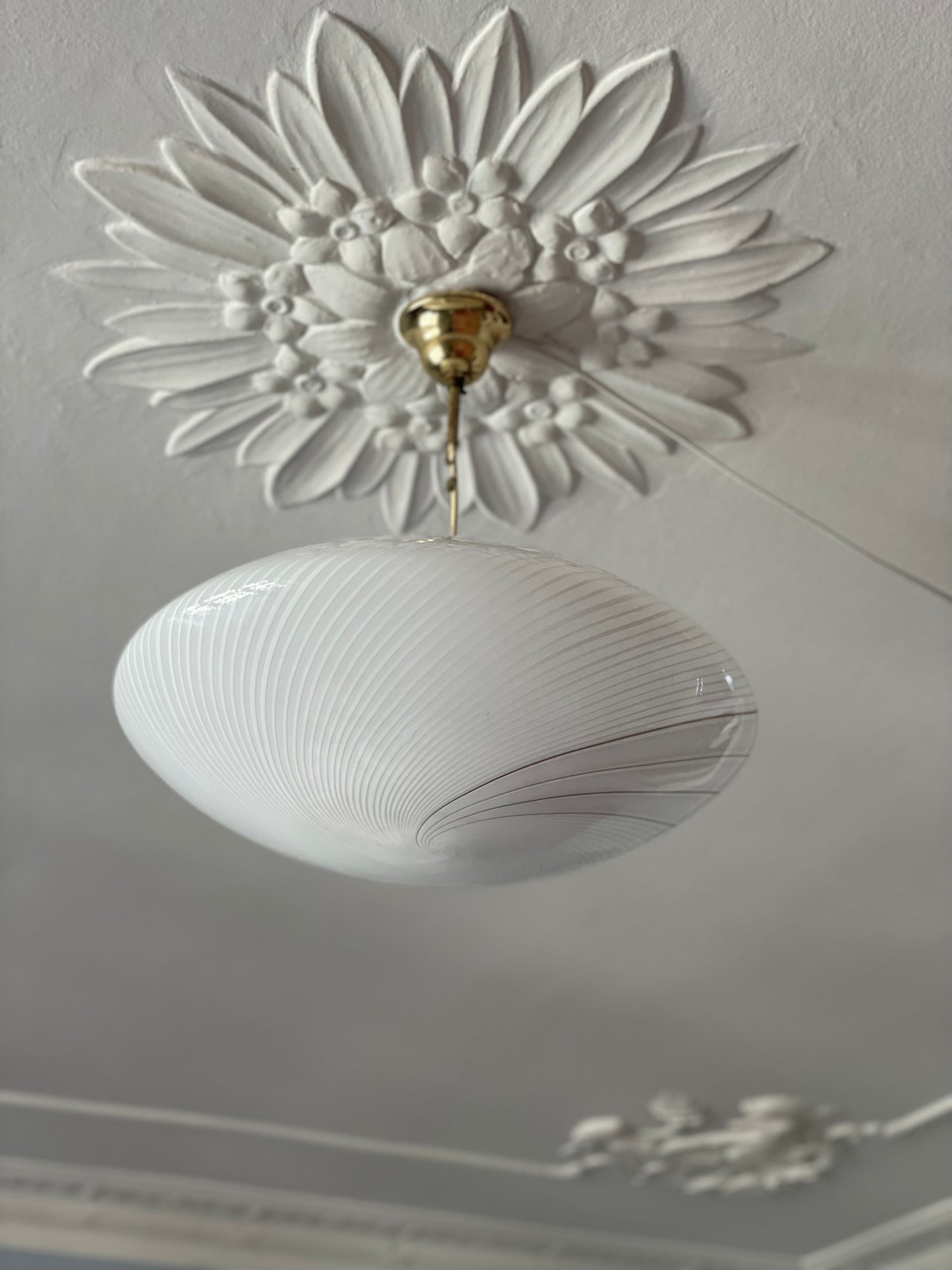 Vintage Murano 'UFO' pendant ceiling lamp 45cm
